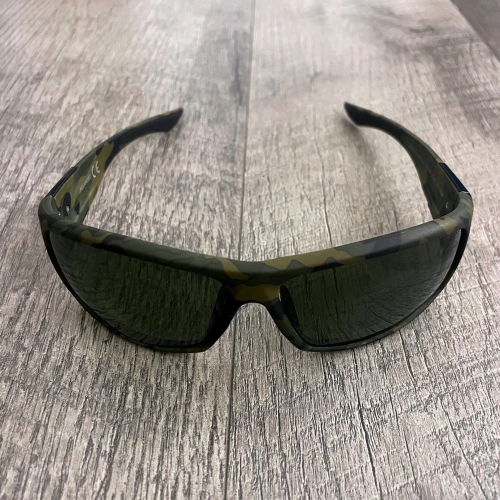 Mens Polarized Camouflage Wrap Sunglasses Tactical Outdoor Sport Shades Camo